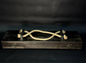 Набір шампурів Люкс Nb Art Козаки з ножем та вилкою в дерев'яному кейсі 8 предметів 47330158, фото 4