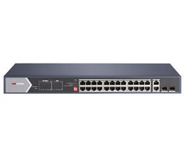 Hikvision DS-3E0528HP-E Hi-PoE Комутатор 24 порти некерований