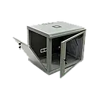 9U Шафа 19" , 600x500x507мм (Ш*Г*В), економ, акрилове скло, сіра, фото 2