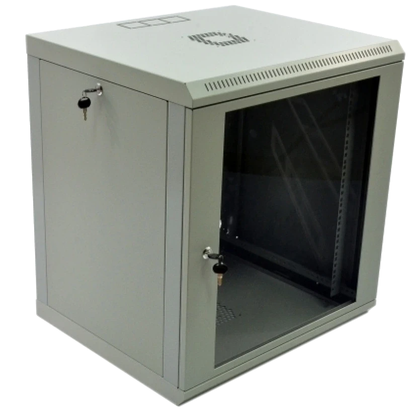 12U Шафа 19", 600x500x640мм (Ш*Г*В), економ, акрилове скло, сіра, фото 1