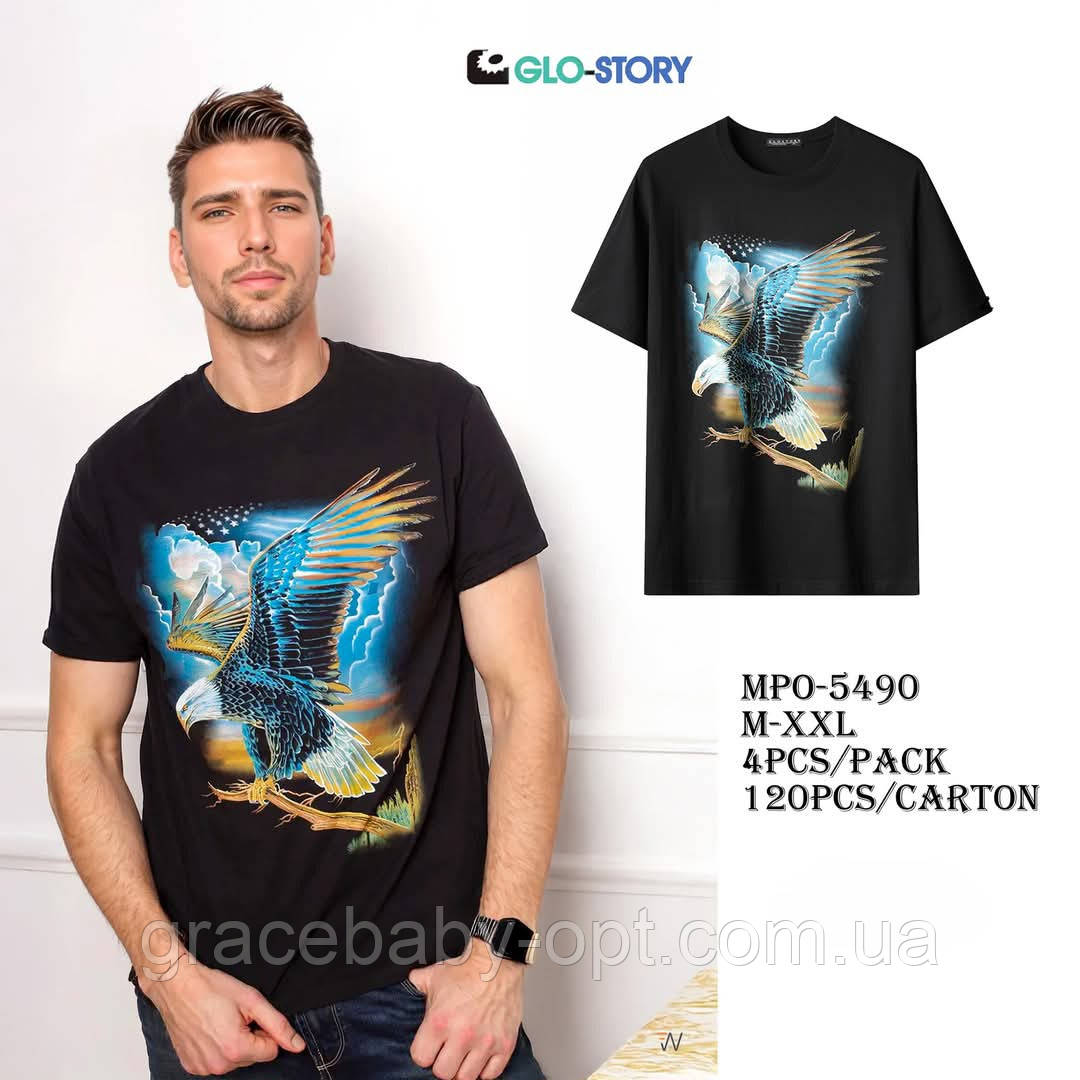 Футболка чоловіча оптом, Glo-story, M-2XL рр,  № MPO-5490, фото 1