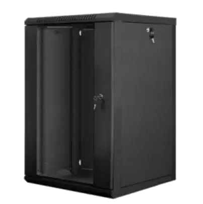 Hypernet WMNC66-18U-FLAT-BLACK Шафа коммутаційна настінна, фото 1