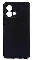 Чохол Silicone Case для Motorola G84 бампер із мікрофіброю чорний