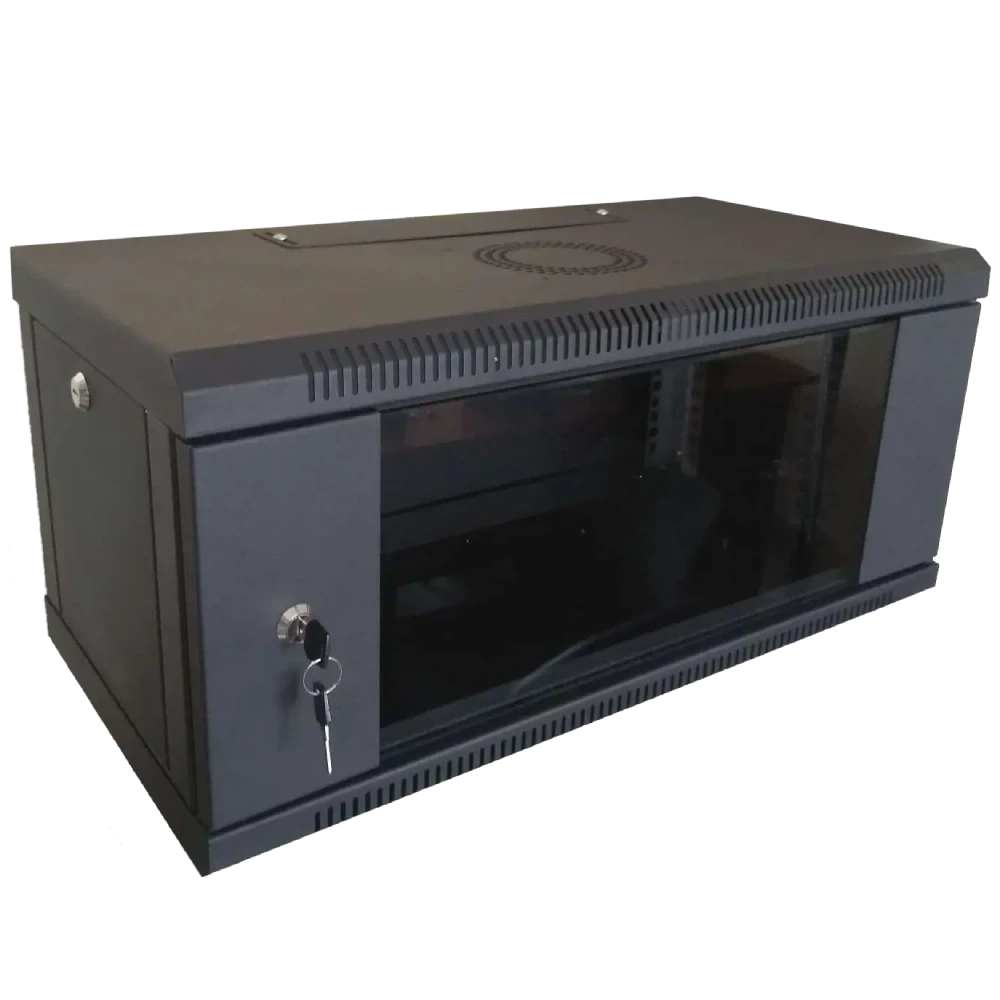 Hypernet WMNC-4U-FLAT-BLACK Шафа коммутаційна настінна 4U 600x450, фото 1