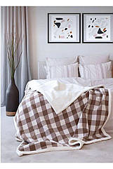 Плед полуторний льон овчинка 155 на 210 см Buanart