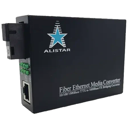 ALISTAR X3G 1G 10/100/1000BASE-T RJ-45 - 1000BASE-LX 1SM WDM SC 20KM TX1310/RX1550nm Медіаконвертор, фото 1