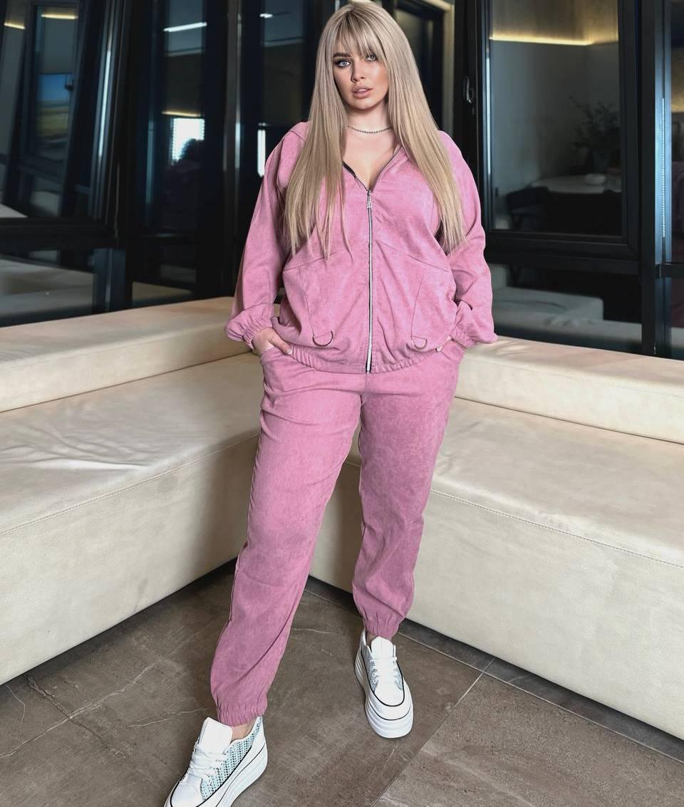 Костюм вельветовий джогери та курточка 8290, фото 1