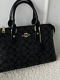 Жіноча сумка Coach Georgia Satchel Bag через плече чорний Коуч, фото 3
