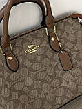 Жіноча сумка Coach Georgia Satchel Bag через плече бежевий Коуч, фото 2