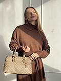 Жіноча сумка Coach Georgia Satchel Bag через плече бежевий Коуч, фото 7