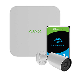 Комплект на 1 камеру IP-відеоспостереження Ajax BulletCam Video Kit S15 (5 MP/2.8 mm) + HDD 1Tb