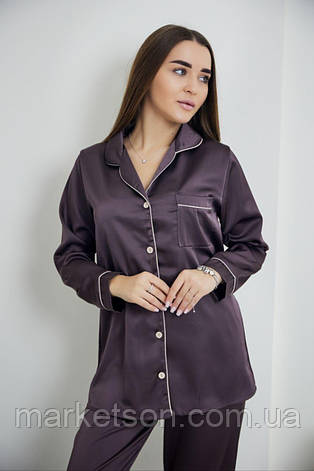 Жіноча піжама шовкова штани та сорочка S,M,L,XL, фото 1