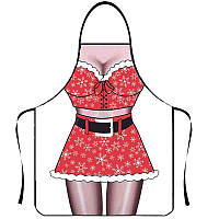 Фартух новорічний для жінок 75 на 60 см різнобарвний