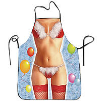 Фартух новорічний для корпоративу 75 на 60 см різнобарвний