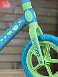 Дитячий біговел велобіг на нейлоновій рамі 12 дюймів Corso CS-12530 EVA колеса Зелений, фото 7