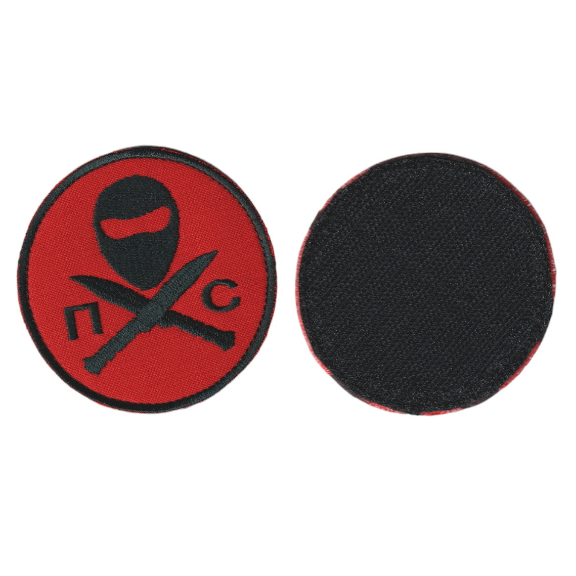 Шеврон ЗСУ, військовий / армійський, ПС, на липучці, на червоному діаметр 8 см, фото 1