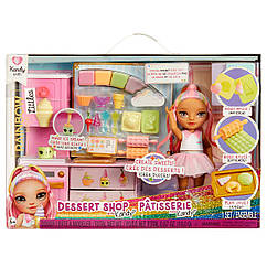 Ігровий набір з лялькою Rainbow High Littles Dessert Shop Playset -  Кондитерська Кенді 522058