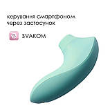 Вакуумний стимулятор Svakom Pulse Lite Neo Seafoam Blue, керується зі смартфона - SO7324, фото 2