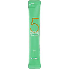 Глибокоочищующий шампунь з пробіотиками Masil 5 Probiotics Scalp Scaling Shampoo 8 мл