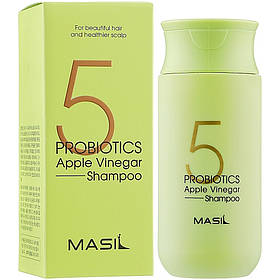 М'який безсульфатний шампунь з проботиками і яблучним оцтом Masil 5 Probiotics Apple Vinegar Shampoo 150 мл