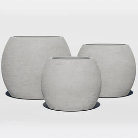 Бетонний вазон серія "Нола" кашпо горщик для квітів та дерев, для вулиці, саду, дачі та тераси