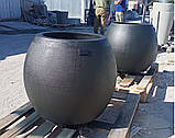 Бетонний вазон серія "Нола" кашпо горщик для квітів та дерев, для вулиці, саду, дачі та тераси, фото 4