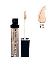 Консилер для обличчя матуючий Bogenia Matte Velvet Concealer - 001 Ivory (8 мл)