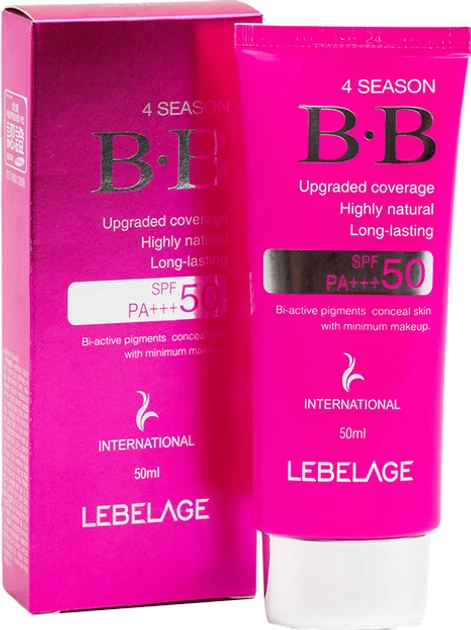 Сонцезахисний ВВ-крем Lebelage 4 Season BB Cream SPF50 / PA +++ 50 мл (8809085458667), фото 1