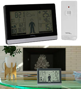 Метеостанція Technoline WS9612 | Атмосферний тиск, Температура, Вологість, Прогноз погоди, Фаза місяця | Будильник, Календар