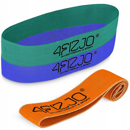 Набір гумок для фітнесу тканинних 4FIZJO Flex Band 3 шт 1-15 кг 4FJ0126 Poland, фото 1