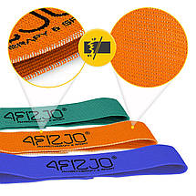Набір гумок для фітнесу тканинних 4FIZJO Flex Band 3 шт 1-15 кг 4FJ0126 Poland, фото 4