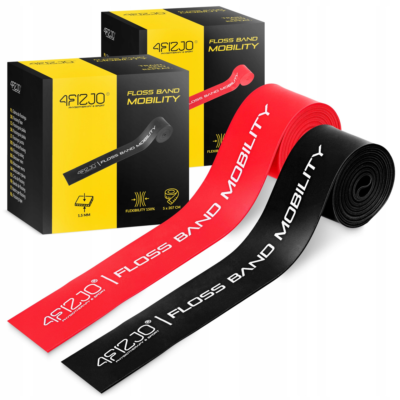 Стрічка еластична для флосинга 4FIZJO Floss Band 208 x 5 см 2 шт 4FJ0137 Poland