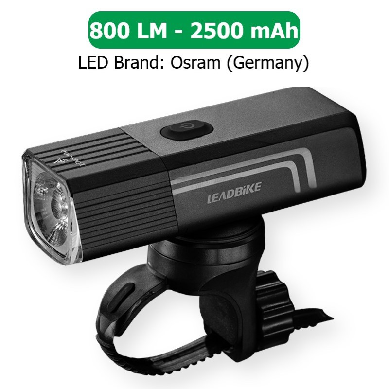 Велофара потужна акумуляторна OSRAM 800LM велоліхтар яскравий водонепроникний ліхтар для велосипеда