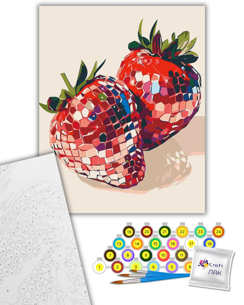 Картина за номерами "Полунична спокуса" Artcraft 40*50 см