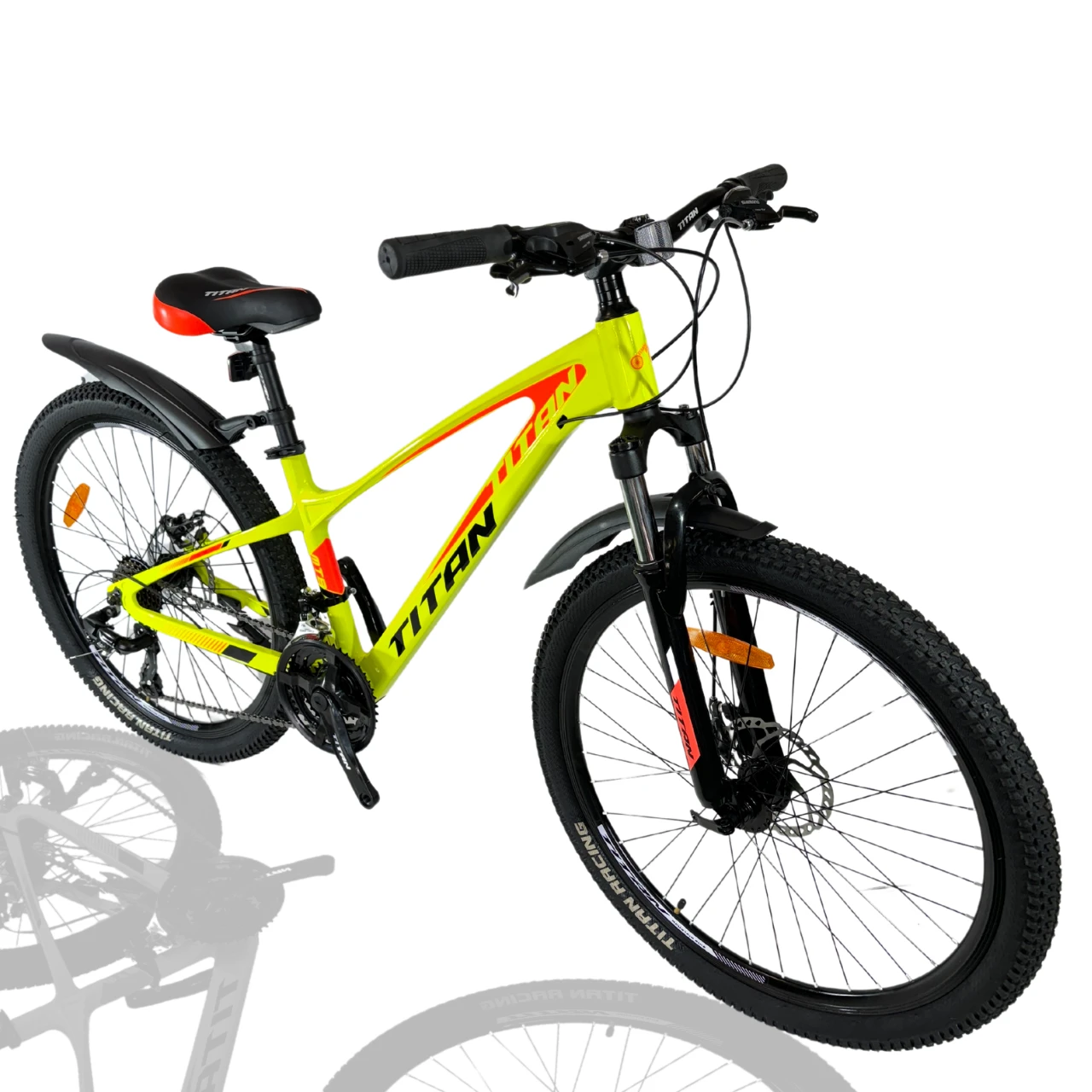 Велосипед Titan 26" Stricker 2024 Рама-14" neon yellow-orange