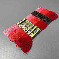 (6 шт по 8м) Набір муліне Airo (нитки для вишивання) - ягідний мікс (3708-321)