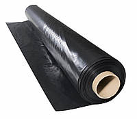 Пленка черная полиэтиленовая 80 мкм 6*50 для мульчирования строительства и защиты растений черная матовая.