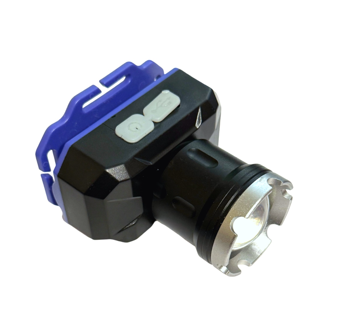 Ліхтар налобний PL-200, акум., ЗП MicroUsb, zoom, фото 1