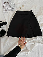 Базовая черная женская черная юбка шорты
