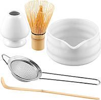 Набір аксесуарів для приготування матчі чаю (5 предметів) White