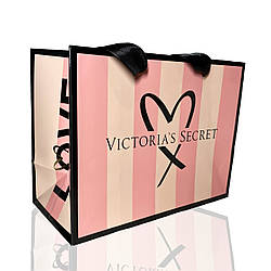 Подарунковий пакет з логотипом Victoria's Secret і серцем розмір S 200х150х90
