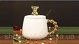 Стильний кухоль Ведмедик із кришкою та ложечкою, фото 3