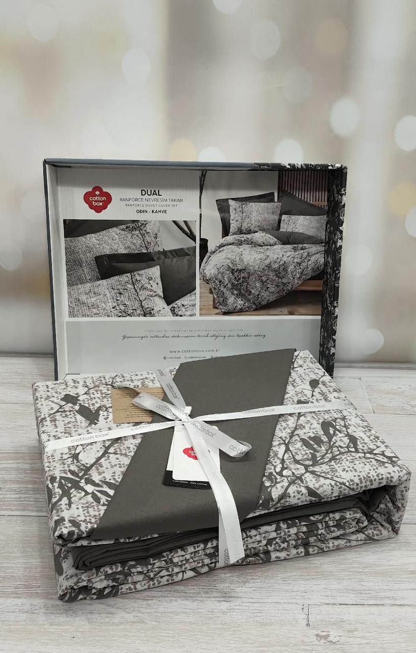 Постільна білизна ранфорс євро розмір 200 на 220 см Cotton box Dual Odin, фото 1