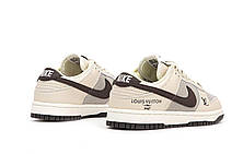 Чоловічі кросівки Найк Nike SB Dunk Low x Louis Vuitton Beige Brown ALL14687, фото 4