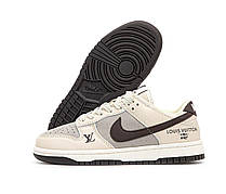 Чоловічі кросівки Найк Nike SB Dunk Low x Louis Vuitton Beige Brown ALL14687, фото 6
