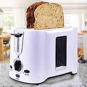 Якісний тостер DSP на 2 шматочки хліба, автоматичний, 7 режимів просмаження, кнопка стоп, 850 Ватів Білий