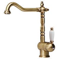 Змішувачі бронзові, золоті кухонні, для ванної кімнати класика і ретро стиль