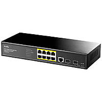PoE-комутатор 11-портовий Cudy керований L2 GS2008PS2 гігабітний з 8 портами PoE