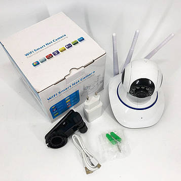 Кімнатна IP камера 6030A 1mp поворотна Wi-Fi для відеоспостереження з карткою пам'яті