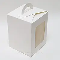 Упаковка для великодніх кулічів крейдована біла 140*140*188